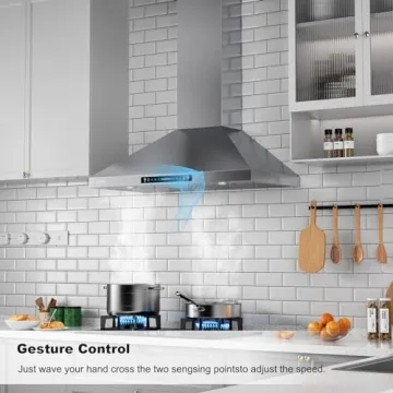 HisoHu 30" Range Hood - Ductless/Ducted, 780 CFM