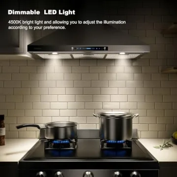HisoHu 30" Range Hood - Ductless/Ducted, 780 CFM