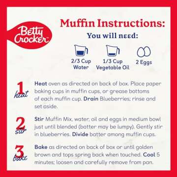 Betty Crocker Wild Blueberry Muffin and Quick Bread Mix, 16.9 oz.