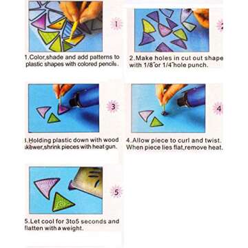 ZeopoCase Mini Hot Air Gun, Portable Mini Heat Gun for DIY Embossing Shrink Wrapping Drying Paint, 300W Multi Function Electrical Heat Tool