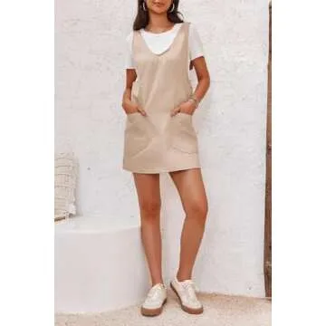 MAOECO Womens Denim Pinafore Dress - Stylish & Versatile