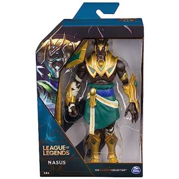 League of Legends, Official Nasus Premium Collectible Action Figure with Base, Over 8-Inches Tall, T...