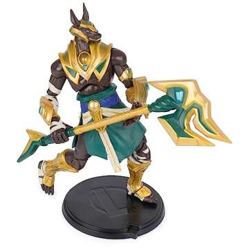 League of Legends, Official Nasus Premium Collectible Action Figure with Base, Over 8-Inches Tall, The Champion Collection, Collector Grade, Ages 14 and Up