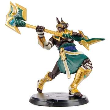 League of Legends, Official Nasus Premium Collectible Action Figure with Base, Over 8-Inches Tall, The Champion Collection, Collector Grade, Ages 14 and Up
