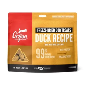 ORIJEN Freeze Dried Duck Recipe Dog Treats - 3.25oz Premium Snacks
