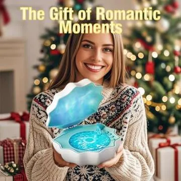 Northern Lights Projector, Night light projector for bedroom Built-in Bluetooth Speaker, White Noise, Shell Night Light for Room Decor/Gift for Kids/Party/Music/Relaxation/Birthday (Blue)