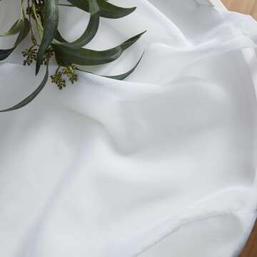 HLC.ME Sheer White Curtains - Voile Window Treatment Rod Pocket Curtain Panels for Kitchen, Bedroom and Living Room (54 x 95 inches Long, Set of 2)