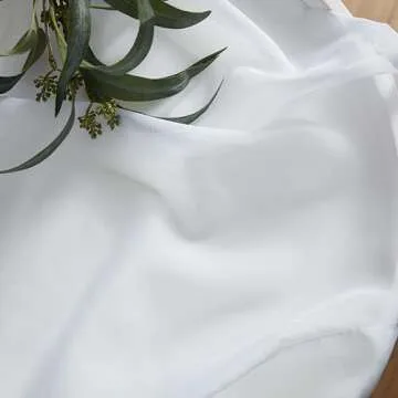 HLC.ME Sheer White Curtains - Voile Window Treatment Rod Pocket Curtain Panels for Kitchen, Bedroom and Living Room (54 x 95 inches Long, Set of 2)