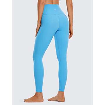 CRZ YOGA Womens Brushed Naked Feeling Workout Leggings 25" - High Waisted Gym Compression Tummy Cont...