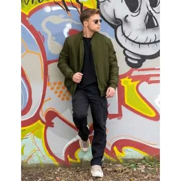 TBMPOY Men's Bomber Jacket Lightweight & Windproof