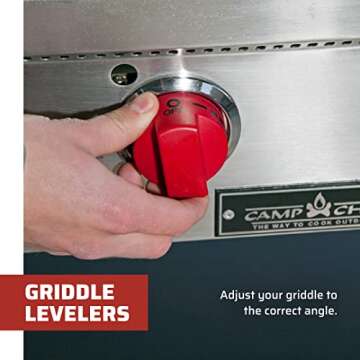 Camp Chef FTG600 Flat Top Propane Grill and Griddle with Side Shelves