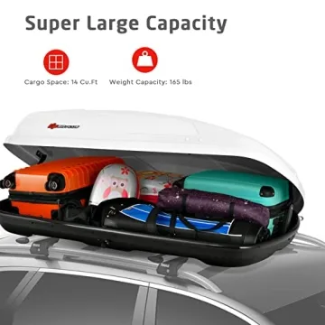 Goplus Hard Shell Rooftop Cargo Carrier 14 Cubic Feet Waterproof