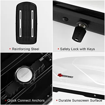 Goplus Hard Shell Rooftop Cargo Carrier 14 Cubic Feet Waterproof