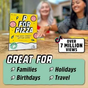 Big Potato P for Pizza | Travel Game Great for Adults and Kids | Perfect for Holidays and Camping | Compact and Travel Friendly Card Game