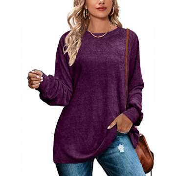 OFEEFAN Women's Sweaters Oversized Pullover Sweatshirts, Trendy Design for Cozy Style