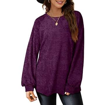 Cozy OFEEFAN Women's Oversized Pullover Sweatshirts