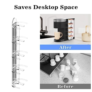 NiHome Acrylic Coffee Pod Holder - Space-Saving Organizer