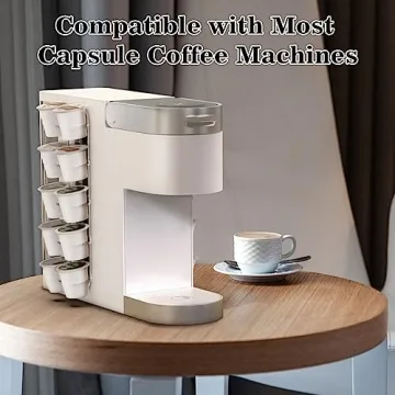 NiHome Acrylic Coffee Pod Holder - Space-Saving Organizer