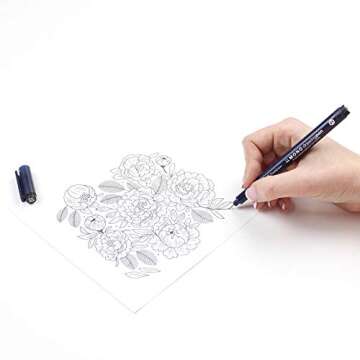 Tombow 66403 MONO Drawing Pen, 3-Pack. Create Precise, Detailed Drawings with Three Tip Sizes – 01, 03 and 05