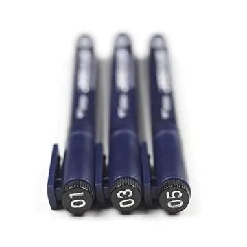 Tombow 66403 MONO Drawing Pen, 3-Pack. Create Precise, Detailed Drawings with Three Tip Sizes – 01, 03 and 05