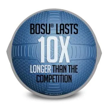 Bosu Pro NexGen 25IN Home Fitness Exercise Gym Balance Trainer with Pump, Blue