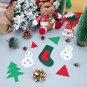 WILLBOND Christmas Felt Sheets Set for DIY Crafts