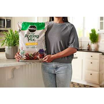 Miracle-Gro Indoor Potting Mix, Blended for a Variety of Houseplants, Feeds for up to 6 Months, 16 qt.