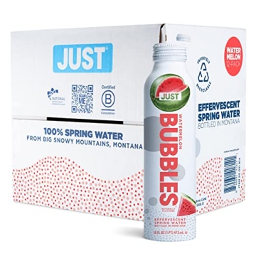 JUST Bubbles Watermelon Sparkling Water - Eco-Friendly & Refreshing