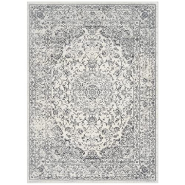 Luxurious 3212 Distressed Silver Area Rug - Soft & Durable
