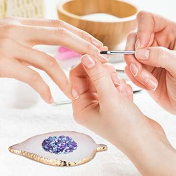 Stylish 21-Piece Nail Art Tools Kit with Leaf Palette & Brushes