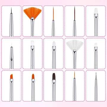 Stylish 21-Piece Nail Art Tools Kit with Leaf Palette