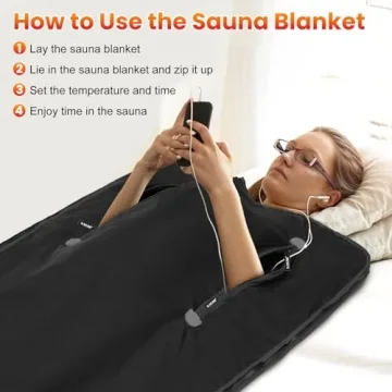 X-Vcak Sauna Blanket, Sauna, Portable Sauna for Home, 86-158℉, 20-60 Minutes Timer, 6 ft x 2.62 ft