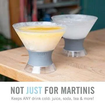 Host Freeze Insulated Martini Cooling Cups for Outdoor Fun