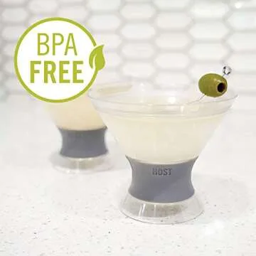 Host Freeze Insulated Martini Cooling Cups for Outdoor Fun