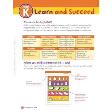 Scholastic Pre-K Reading & Math Workbook for Young Learners