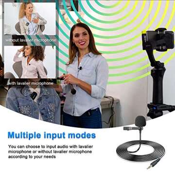 2.4GHz Wireless Lavalier Microphone System, Saramonic Blink500 B5 Video Recording Mic with Battery-Free Plug&Play USB Type-C Receiver for Samsung Galaxy, LG, HTC Google, and Other USB-C Type Devices