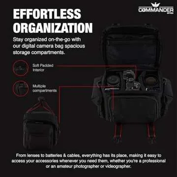 COMMANDER OPTICS Large Water-Resistant Camera Bag - Premium Protection
