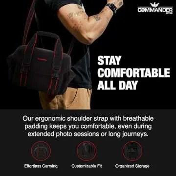 COMMANDER OPTICS Large Water-Resistant Camera Bag - Premium Protection