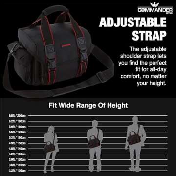 COMMANDER OPTICS Large Water-Resistant Camera Bag - Premium Protection