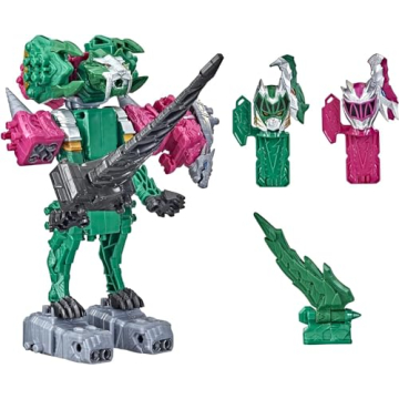 Power Rangers Dino Fury Pink Ankylo Hammer and Green Tiger Claw Zord Toys for Kids Ages 4 and Up Zor...