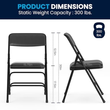 Flash Furniture HERCULES Metal Folding Chairs - Comfort & Durability