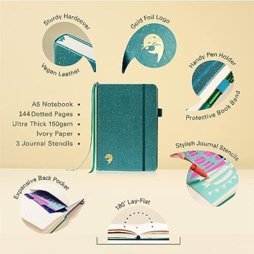 Ottergami Bullet Dotted Journal Set - A5 Quality Notebook