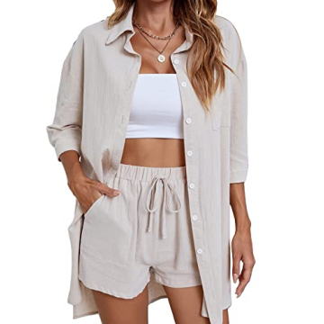 MakeMeChic Women's Casual 2 Piece Outfit for Summer