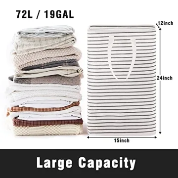 72L Collapsible Laundry Basket with Waterproof Coating