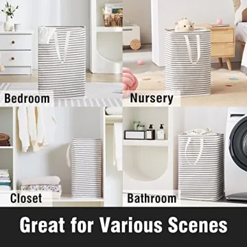 72L Collapsible Laundry Basket with Waterproof Coating