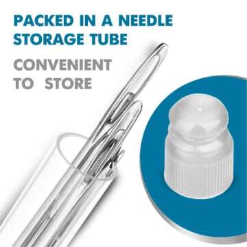 Heavy Duty Hand Sewing Needles Set - 12 Needles for Upholstery, Leather, Carpet Canvas Repair