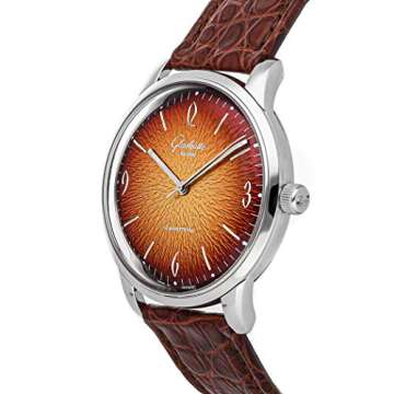 Glashutte Original Vintage Collection Mechanical (Automatic) Orange Dial Mens Watch 1-39-52-13-02-04...