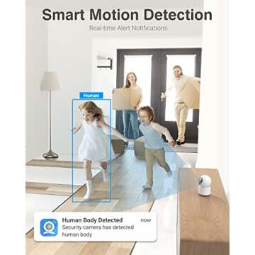 ANNKE Crater 2-2K WiFi Pan Tilt Home Baby/Pet Monitor, Upgraded 3MP Indoor Security Camera, 360-degree with Two-Way Audio, Human Motion Detection, Cloud & SD Card Storage, 2.4Ghz WiFi Only