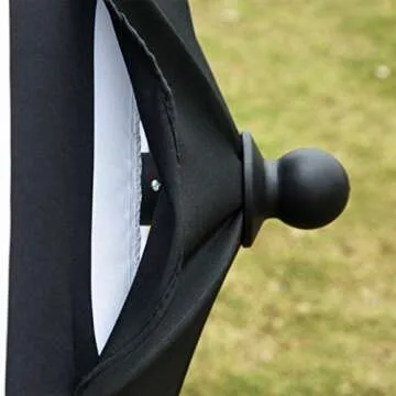 Sunnyglade 7.5' Patio Umbrella Outdoor Table Market Umbrella with Push Button Tilt/Crank, 6 Ribs (Black and White)