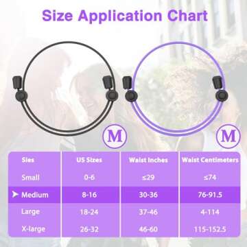 Adjustable Band, Tool for Sweater and Shirt, Belly Leaking Band, The Elastic Band to Change The Style of Your Tops(2PCS, Black and Purple, Size: Medium)